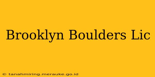 Brooklyn Boulders Lic