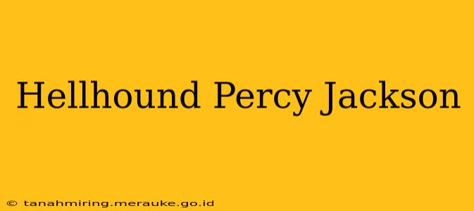 Hellhound Percy Jackson