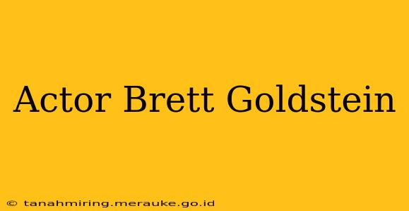 Actor Brett Goldstein
