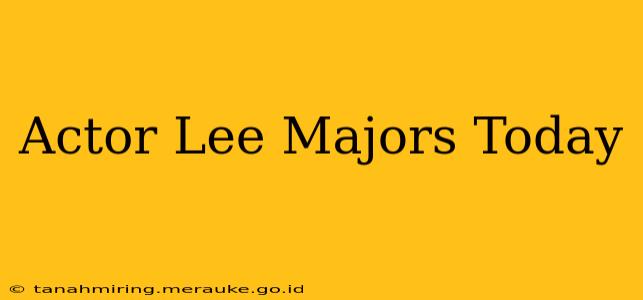 Actor Lee Majors Today