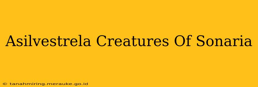 Asilvestrela Creatures Of Sonaria
