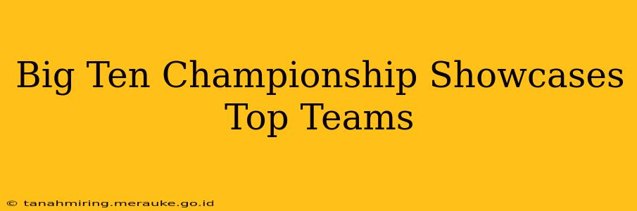 Big Ten Championship Showcases Top Teams