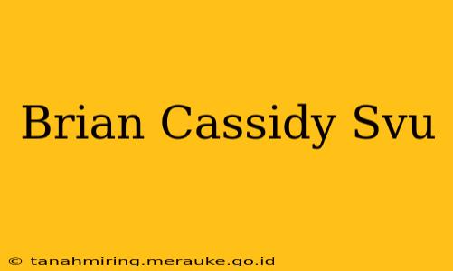 Brian Cassidy Svu