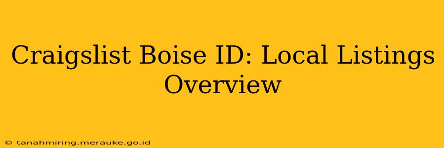Craigslist Boise ID: Local Listings Overview