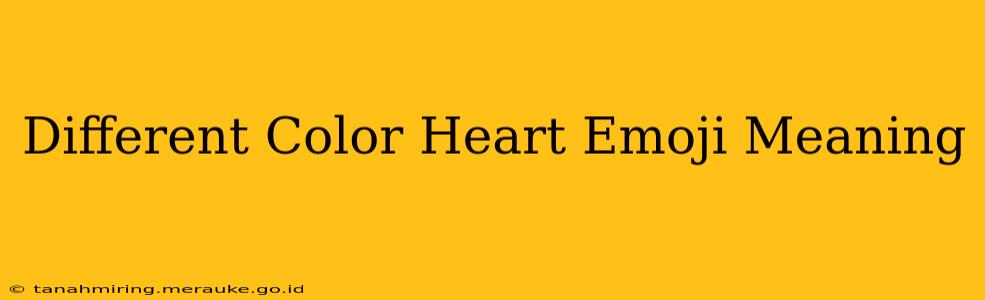 Different Color Heart Emoji Meaning