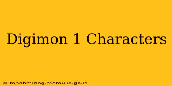 Digimon 1 Characters
