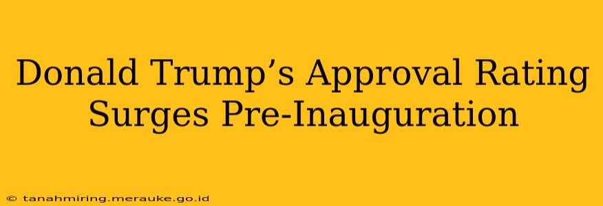 Donald Trump’s Approval Rating Surges Pre-Inauguration