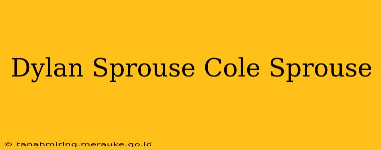 Dylan Sprouse Cole Sprouse