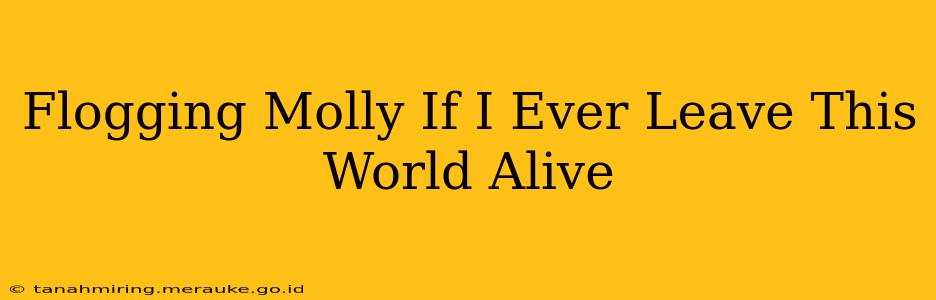Flogging Molly If I Ever Leave This World Alive