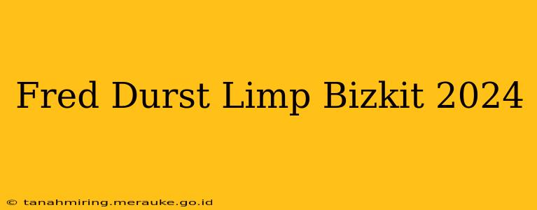 Fred Durst Limp Bizkit 2024