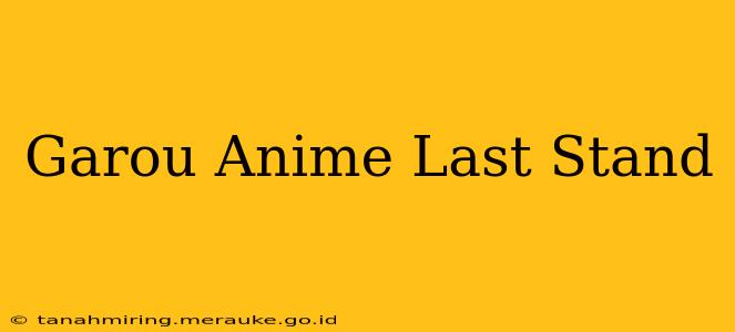Garou Anime Last Stand