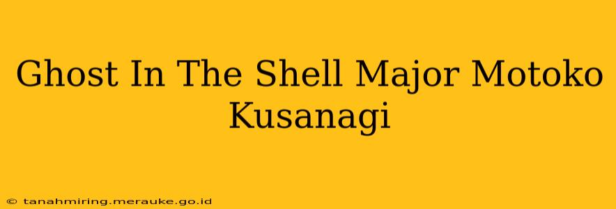 Ghost In The Shell Major Motoko Kusanagi