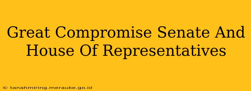 Great Compromise Senate And House Of Representatives