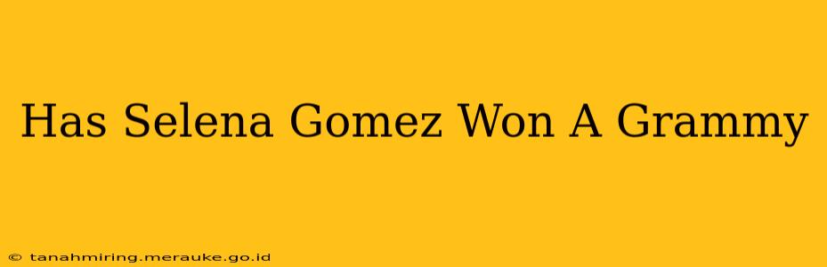 Has Selena Gomez Won A Grammy