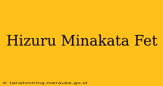 Hizuru Minakata Fet