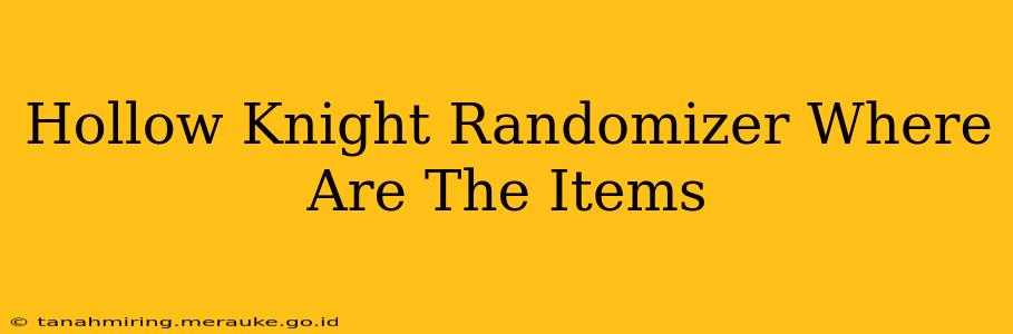 Hollow Knight Randomizer Where Are The Items