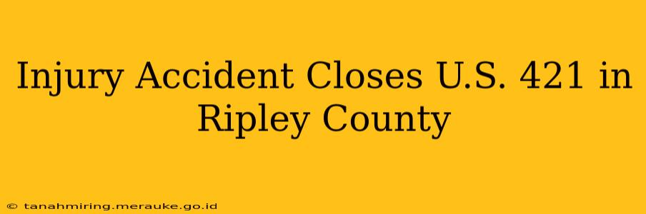 Injury Accident Closes U.S. 421 in Ripley County