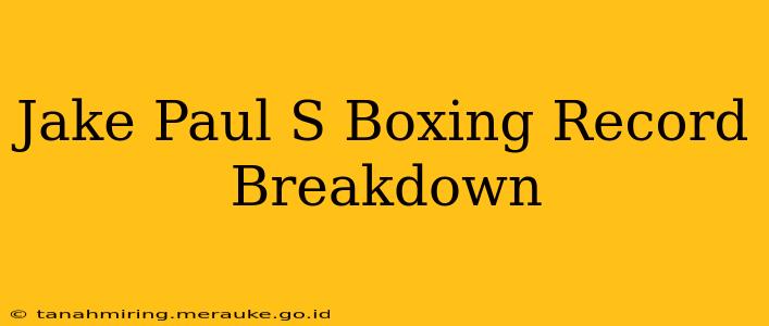 Jake Paul S Boxing Record Breakdown