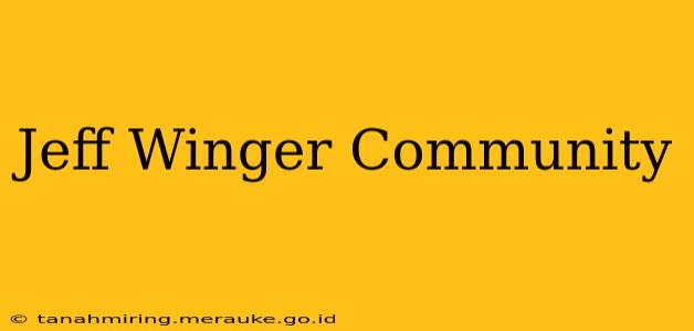 Jeff Winger Community