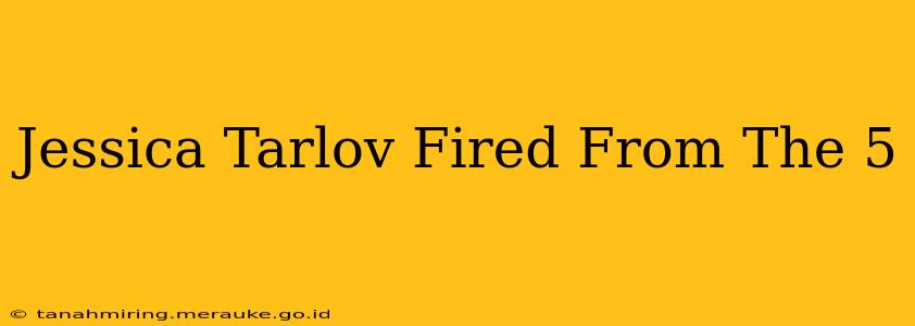 Jessica Tarlov Fired From The 5