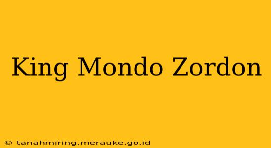 King Mondo Zordon