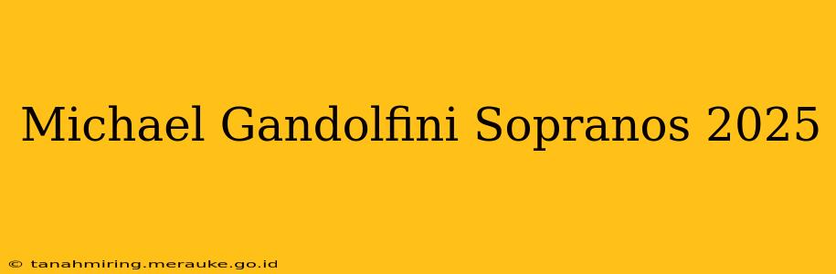 Michael Gandolfini Sopranos 2025