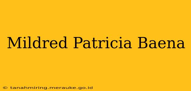 Mildred Patricia Baena
