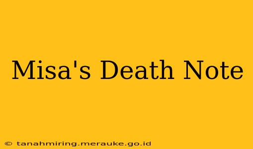 Misa's Death Note