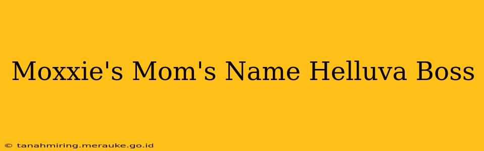 Moxxie's Mom's Name Helluva Boss