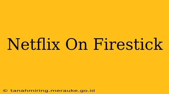 Netflix On Firestick