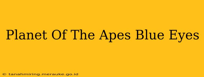 Planet Of The Apes Blue Eyes