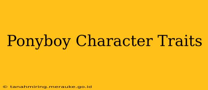 Ponyboy Character Traits