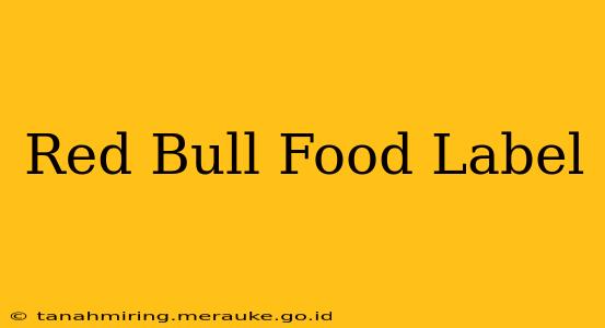 Red Bull Food Label