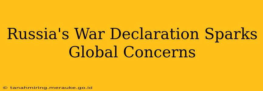Russia's War Declaration Sparks Global Concerns