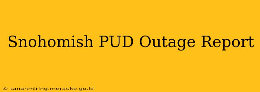 Snohomish PUD Outage Report