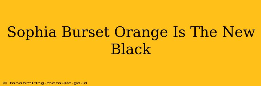 Sophia Burset Orange Is The New Black