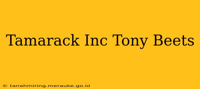 Tamarack Inc Tony Beets