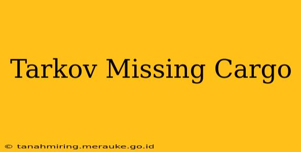 Tarkov Missing Cargo