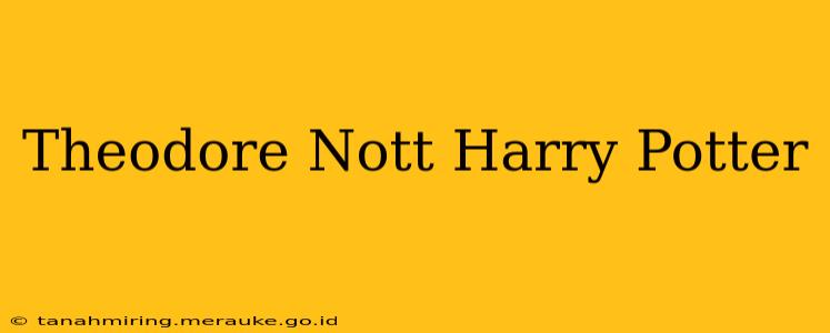 Theodore Nott Harry Potter