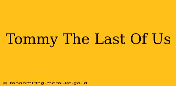 Tommy The Last Of Us