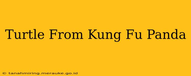 Turtle From Kung Fu Panda