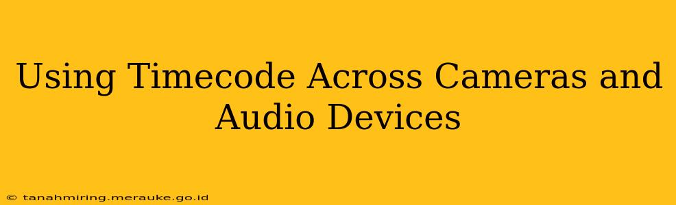 Using Timecode Across Cameras and Audio Devices