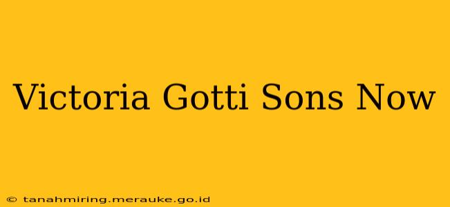 Victoria Gotti Sons Now