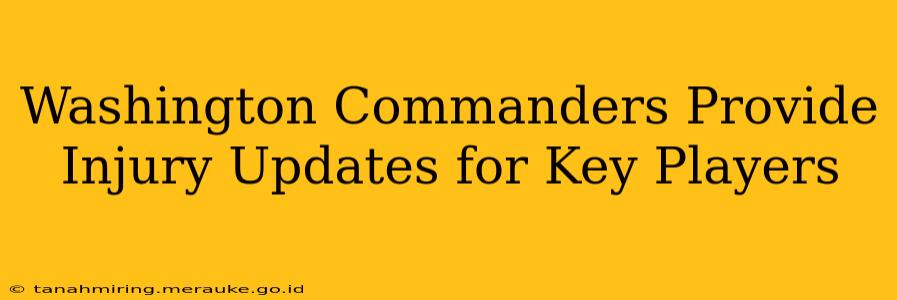 Washington Commanders Provide Injury Updates for Key Players