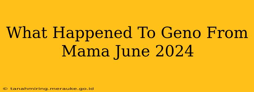 What Happened To Geno From Mama June 2024