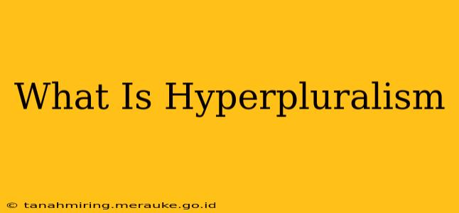 What Is Hyperpluralism