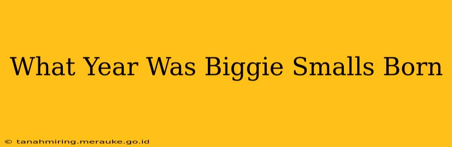 What Year Was Biggie Smalls Born