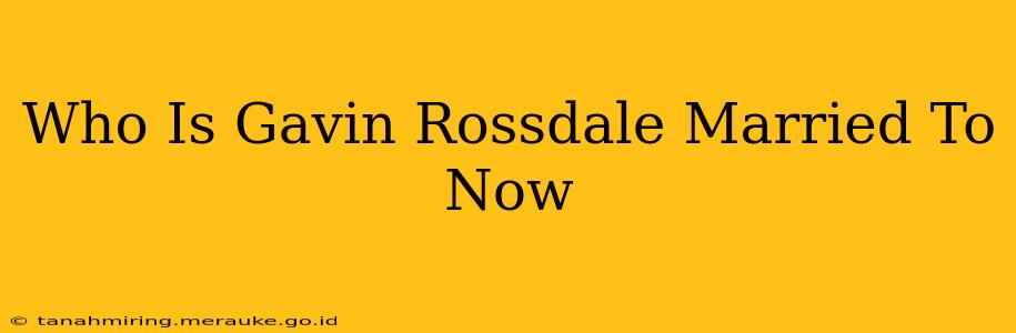 Who Is Gavin Rossdale Married To Now