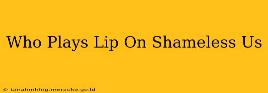 Who Plays Lip On Shameless Us