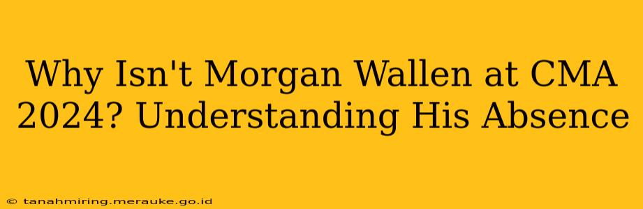 Why Isn't Morgan Wallen at CMA 2024? Understanding His Absence